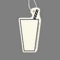 Paper Air Freshener Tag W/ Tab - Glass & Straw